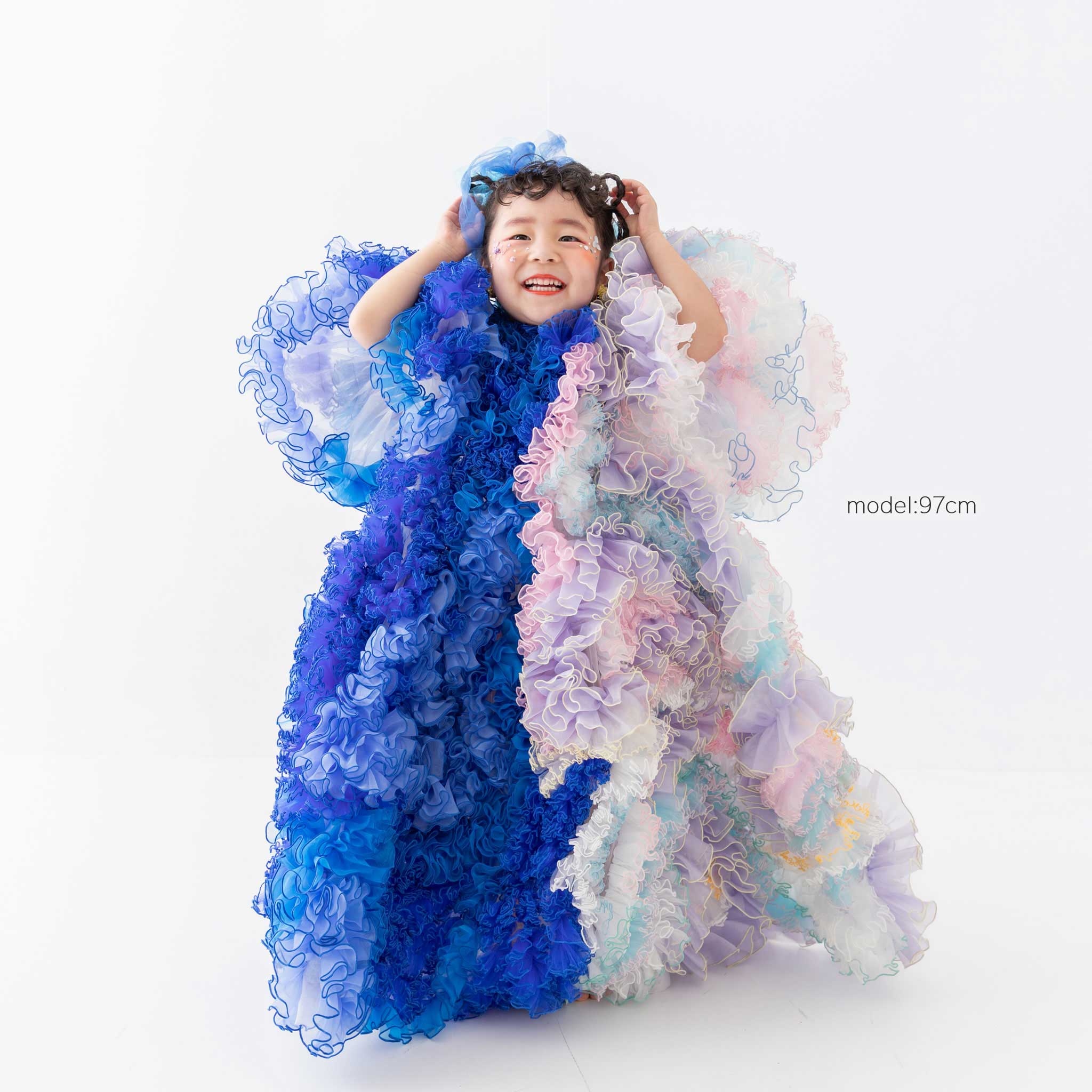 シオサイと闘魚のフリルドレス - heartmelt こども衣装レンタルこども衣装レンタル