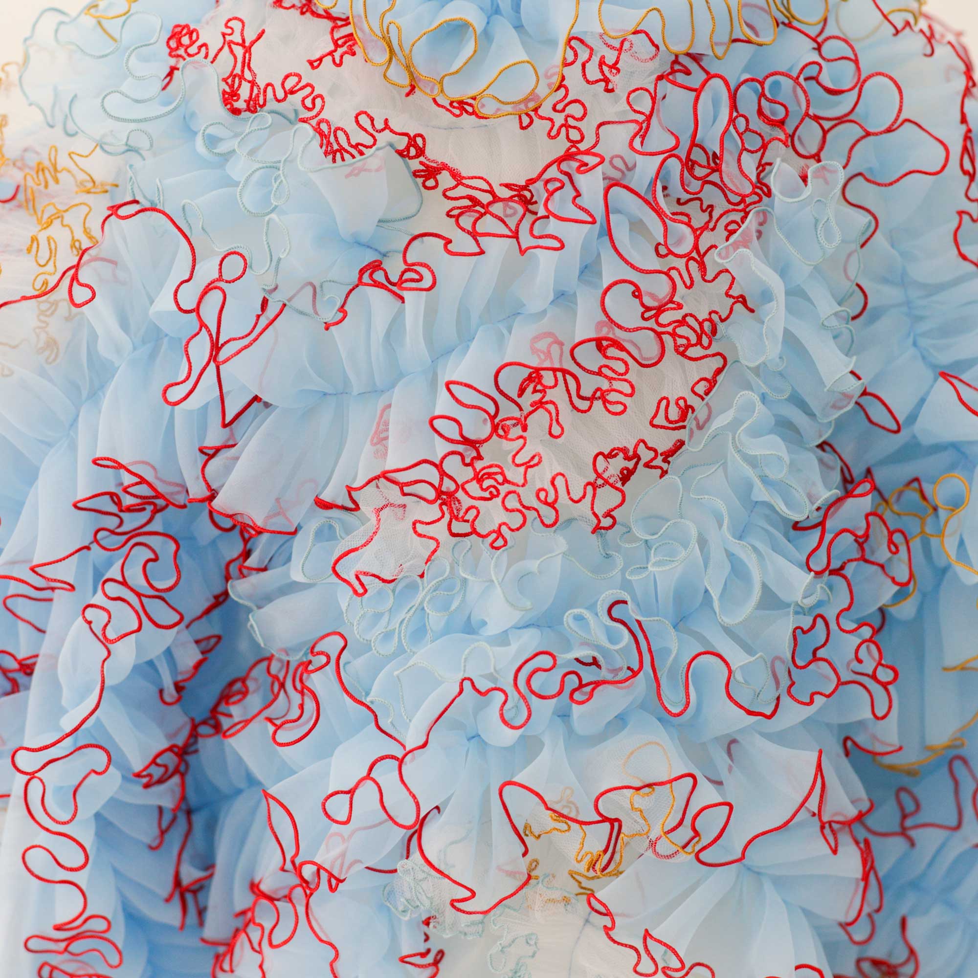 青い鳥のフリルドレス|キッズレンタルドレス【heartmelt】