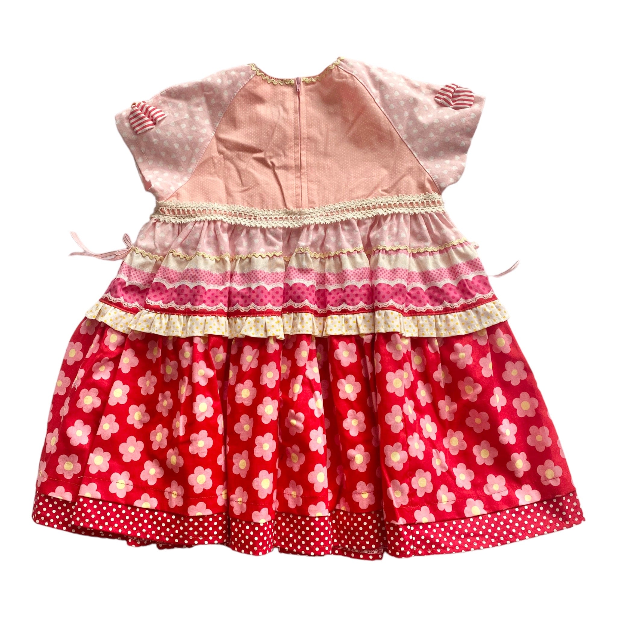 【リサイクル】ピンクフラワーワンピース 110|子供のおしゃれなレンタル衣装|heartmelt