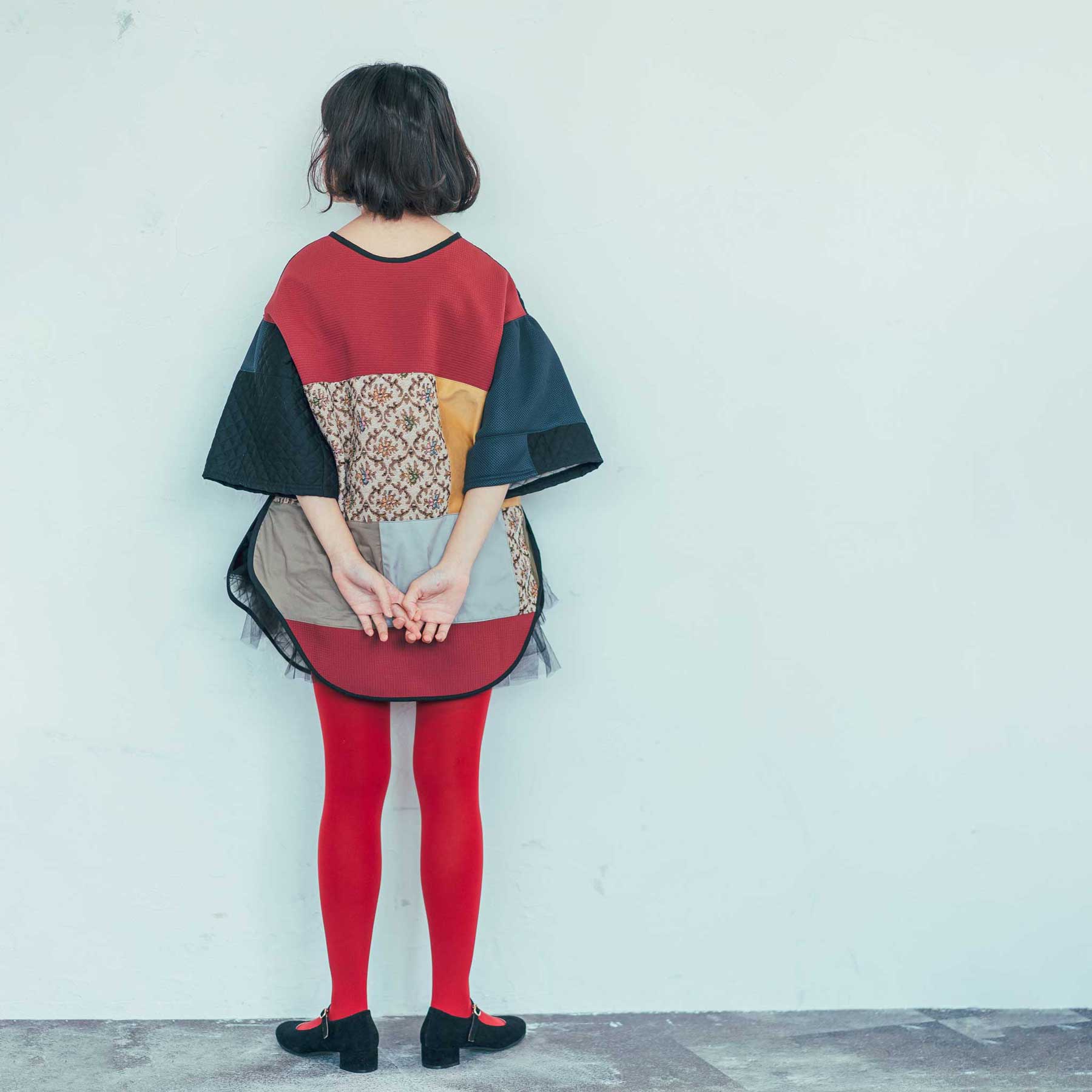 チュール&キルトのパッチワークドレス(ブラック) - heartmelt こども衣装レンタルこども衣装レンタル