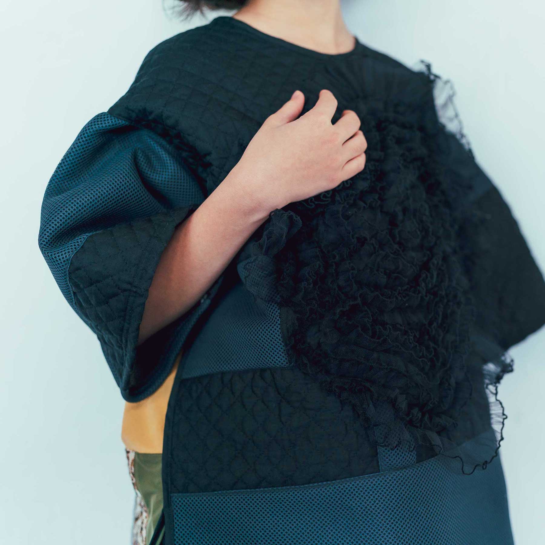 チュール&キルトのパッチワークドレス(ブラック) - heartmelt こども衣装レンタルこども衣装レンタル