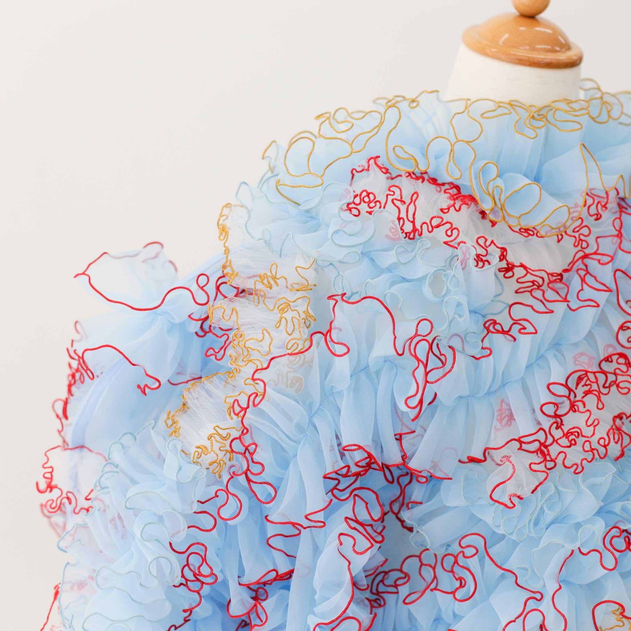 青い鳥のフリルドレス｜キッズレンタルドレス【heartmelt】