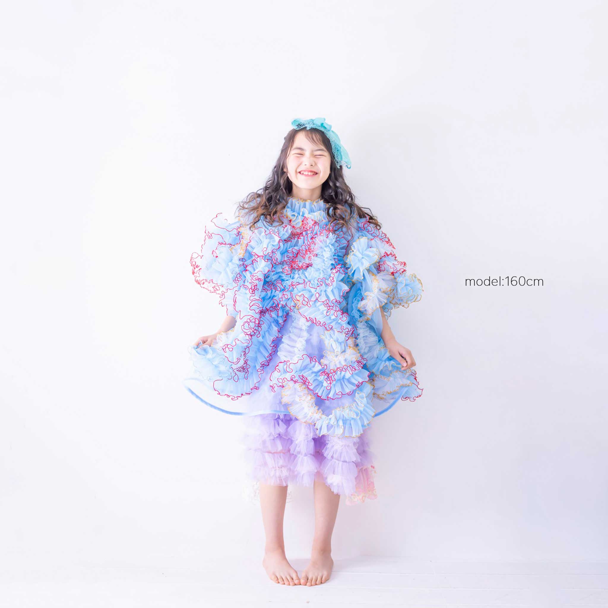 青い鳥のフリルドレス - heartmelt こども衣装レンタルこども衣装レンタル