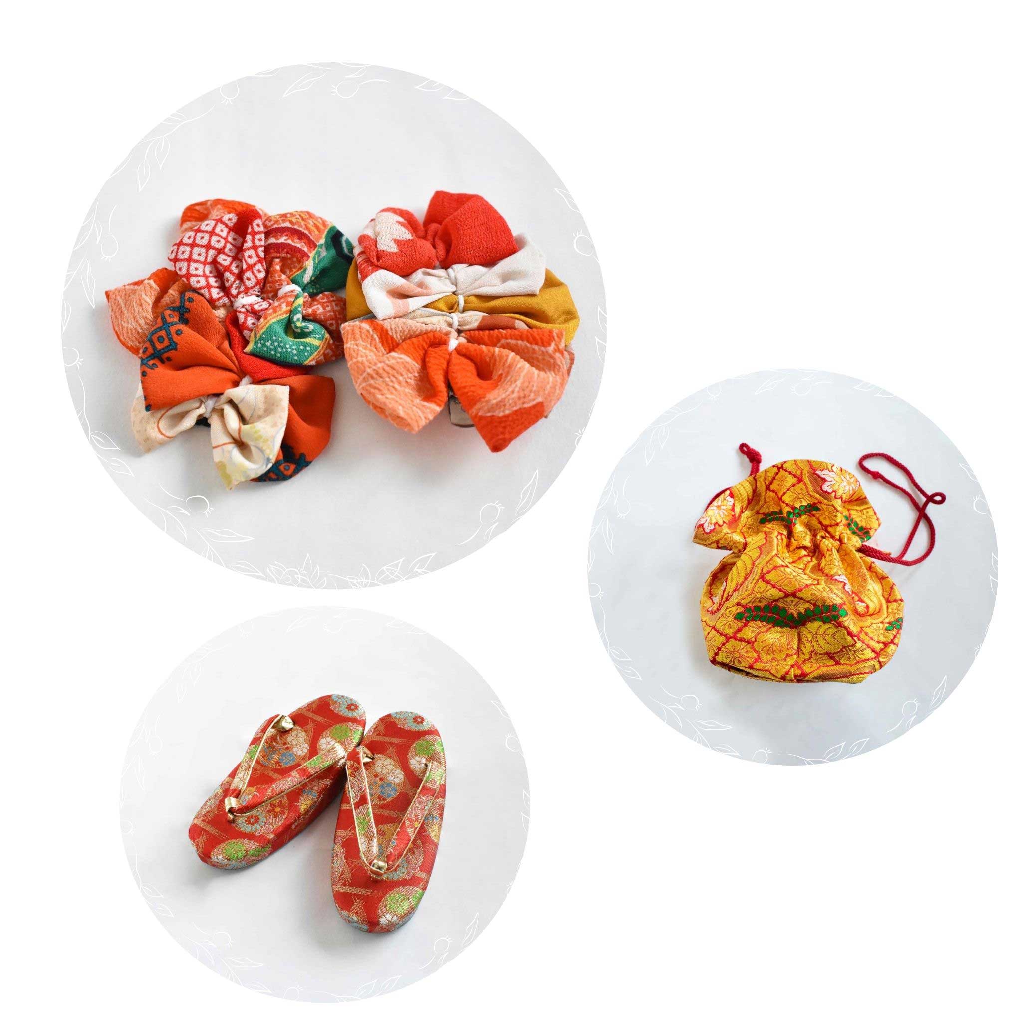 七五三】アンティーク着物 3歳（七色鳥）セット｜heartmelt