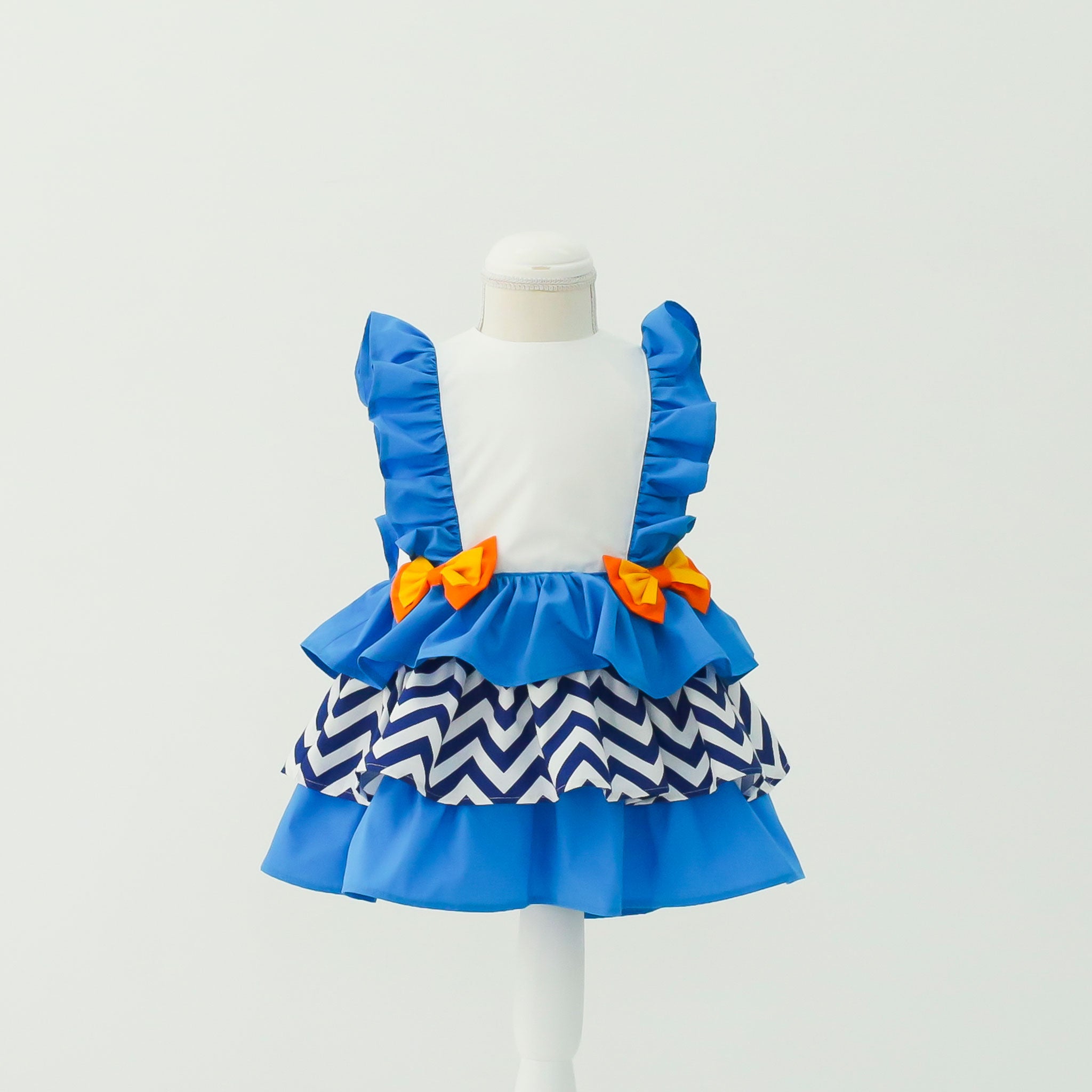 Dull pink and gray striped dress