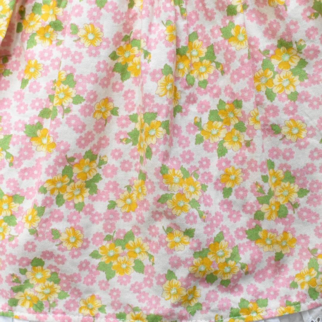 【リサイクル】ピンクリボンの花柄キャミワンピース（80） - heartmeltこども衣装レンタル