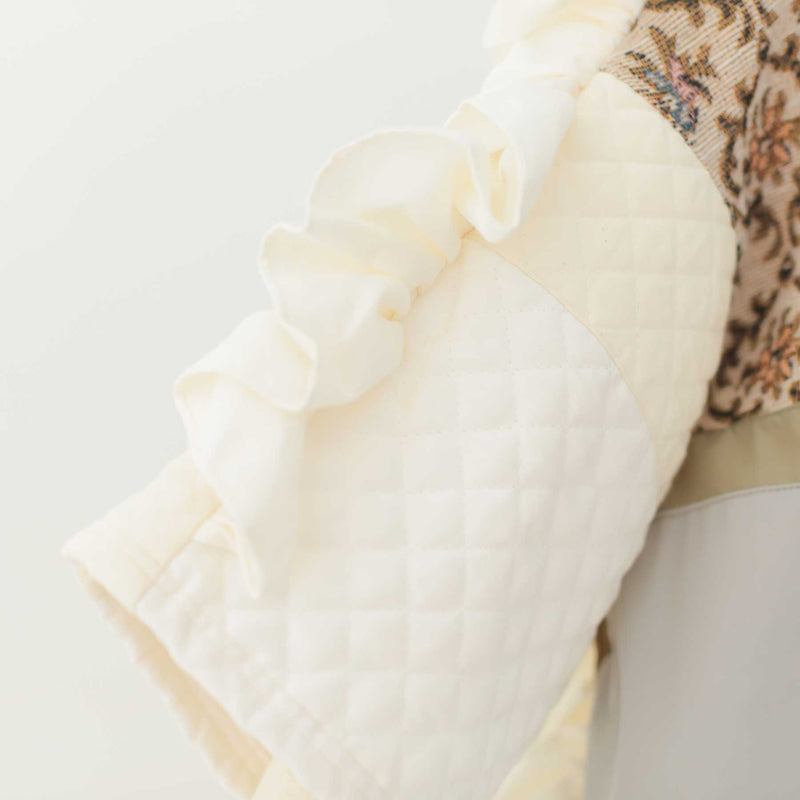 チュール＆キルトのパッチワークドレス（ホワイト） - heartmeltこども衣装レンタル