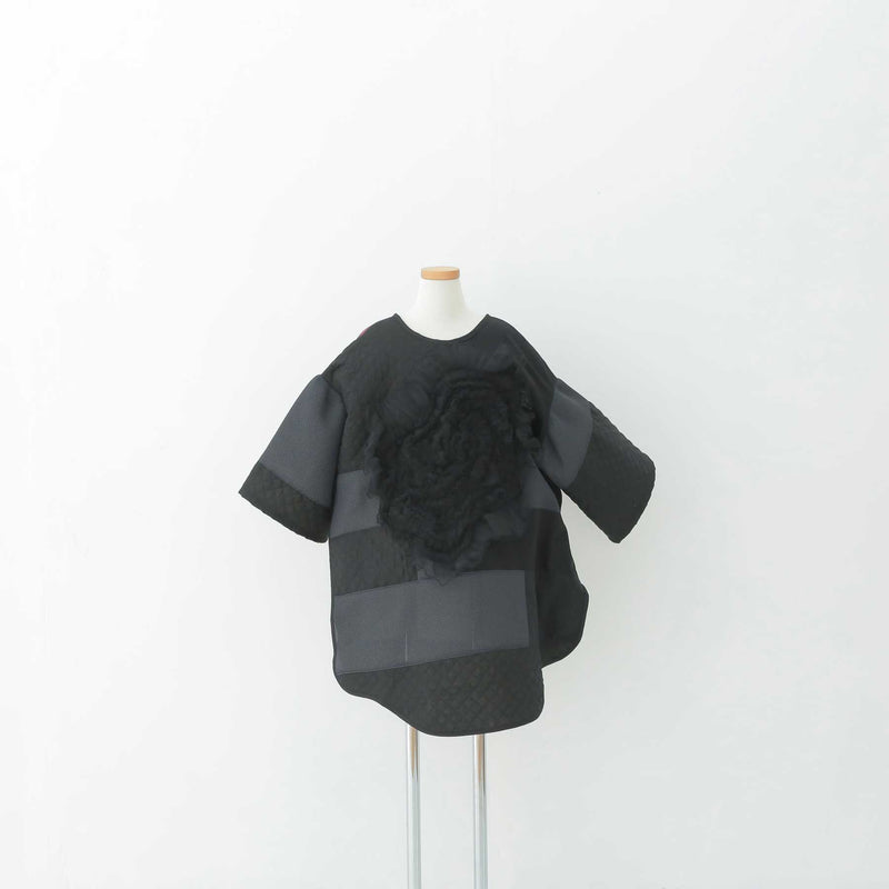 チュール＆キルトのパッチワークドレス（ブラック） - heartmeltこども衣装レンタル