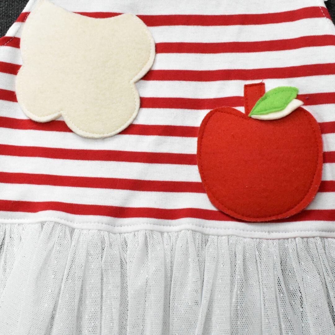 【リサイクル】りんごがついたチュールワンピース（90） - heartmeltこども衣装レンタル