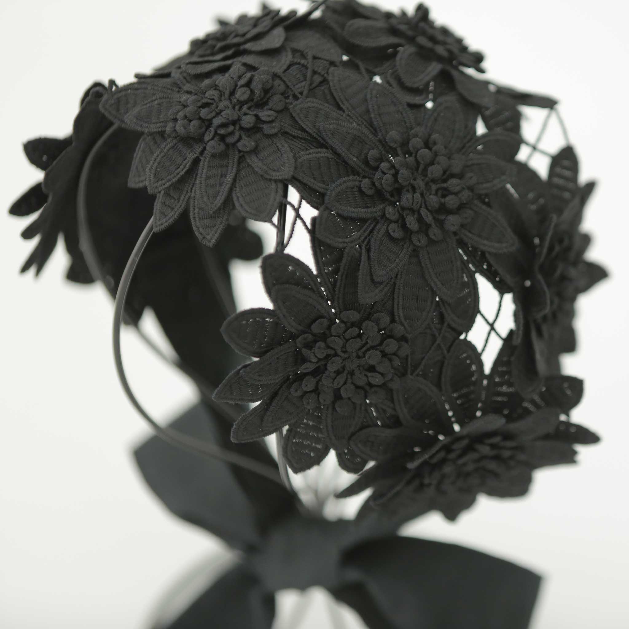 黒いお花のヘッドドレス - heartmelt こども衣装レンタルこども衣装レンタル