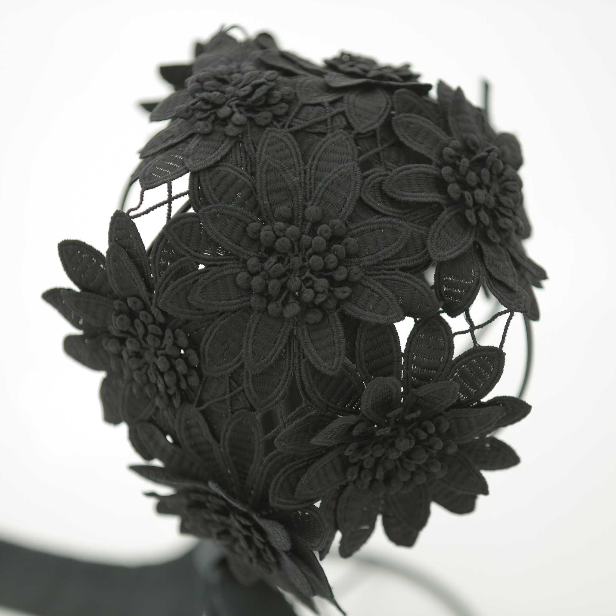 黒いお花のヘッドドレス - heartmelt こども衣装レンタルこども衣装レンタル
